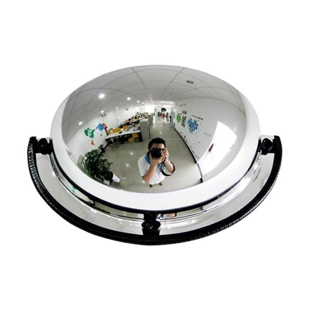 Safety Mirror Convex Traffic Mirror With Wide-Angle Lens Rotating Anti-Collision Quarter Spherical Corner Mirror Black 9016109924193