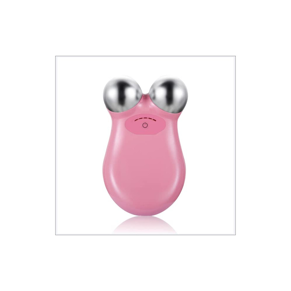 Pink Facial Massager Microcurrent Roller For Facelift And Facial Rejuvenation Device