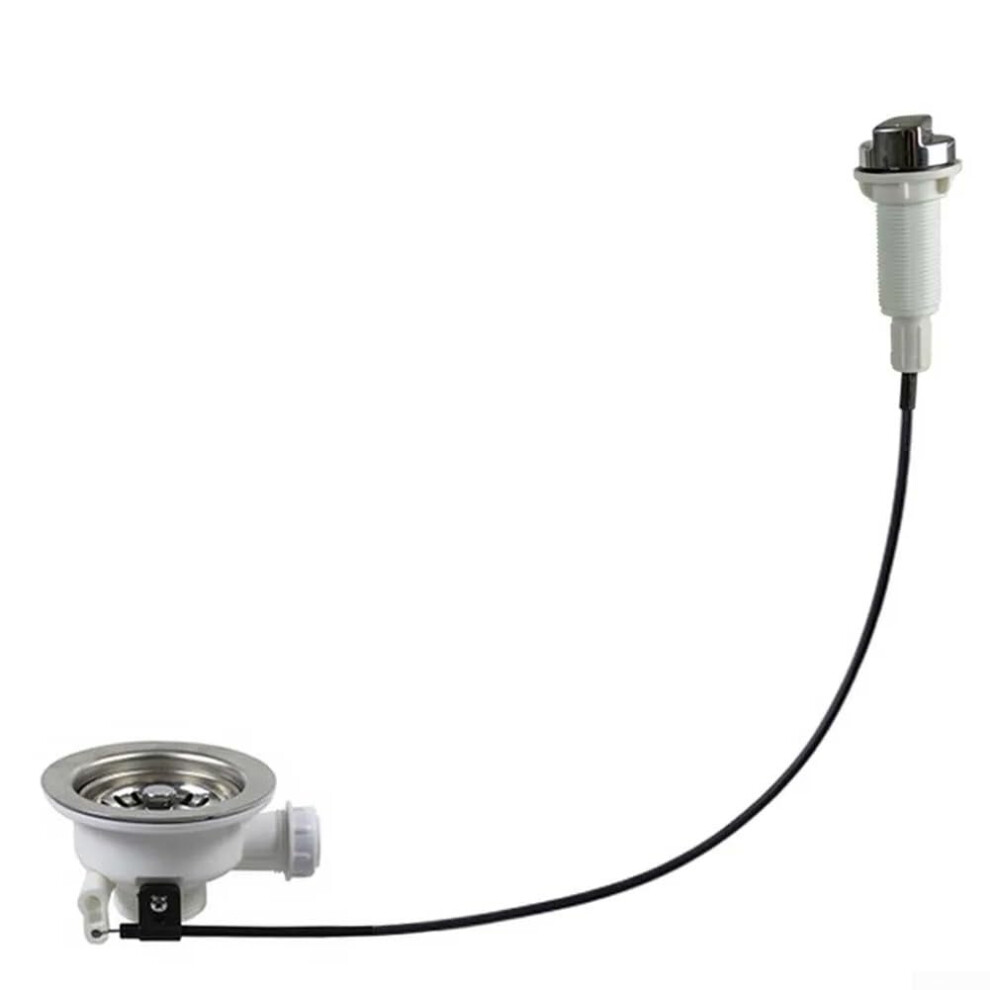 Sink Drain Strainer With Cable Controller, Sus304 Stainless Steel Sewer Filter And Kitchen Sink Waste Kit (110Mm) 9016109924391