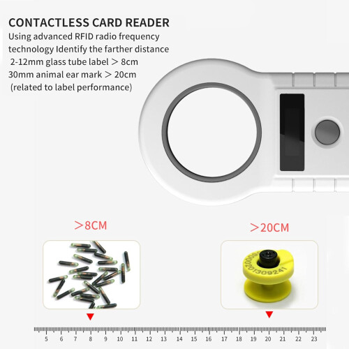 Pet Microchip Reader Handheld RFID EMID Compatible Animal Tag Scanner ID Reader Black Or White 2