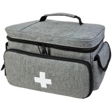 Empty First Aid Bag Waterproof Gear Bag With Top Handle Multi Pocket Zipper Bag For Home Office Car Travel Outdoor
