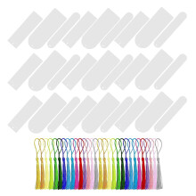 30 acryl lesezeichen mit quaste zum basteln, unbedruckt