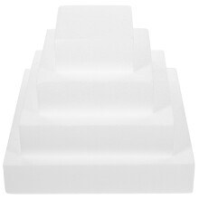 4er-pack schaumstoff kuchenmodell kubisch backkuchen dummy