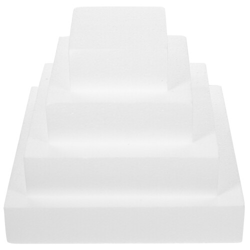4er-pack schaumstoff kuchenmodell kubisch backkuchen dummy