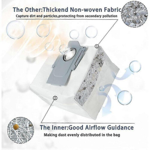 12 Pack Dust Bags for Roborock Q7 Max /q7 Max+ / Q7 Max Plus 2