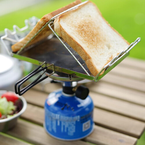 Bread Toaster Stand Adjustable Stainless Steel Campfire Grills For Picnics Foldable Bread Grilling Net Rack 1