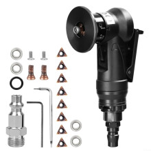Pneumatic Mini Air Chamfer Tool For Trimming Metal, 8C Angle Inserts, 4 Bearings