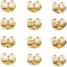 14K Gold Earring Backs Yellow Ear Locking for Stud Ear Rings (6 Pairs)