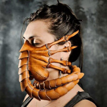 Halloween Party Horror Alien Facehugger Latex Scorpion Masks Covers Cosplay Prop