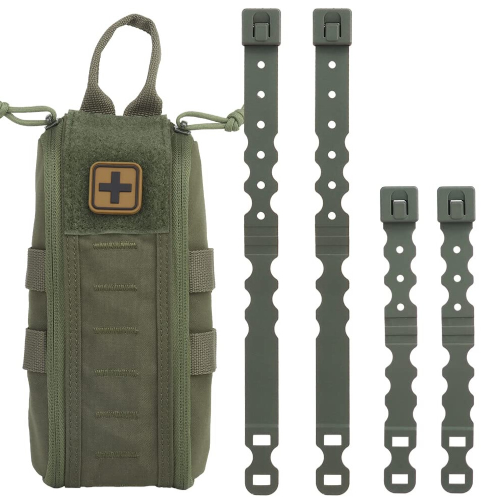 Green Molle Medical First Aid Pouch Molle Compatible Tactical Emt Ifak Rip-Away Trauma Bag