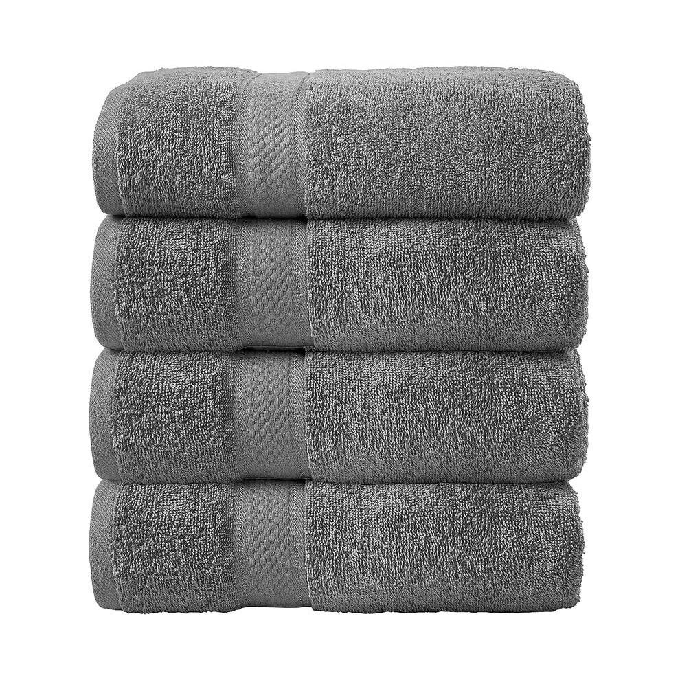 (Cobalt) 4 Pack Large Breathable  Set Pure Cotton Hotel Quality  Extra Soft Fast Absorbent Long Lasting Material Guest  Bathroom Matching  70 x 140 c-image-OPC-PKJBPGT-NEW