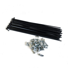 13G Ebike Spokes 2.3mm High Carbon Steel 65-305mm J-Bend With Nipples For Mountain Bike Tricycle Wheels Black Silver