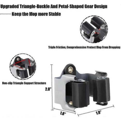 5 Pcs Heavy Duty Mop Broom Holder Organizer Zekai 1