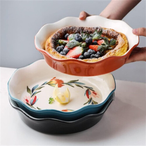 Ceramic Baking Dish 27.5x5.3 Cm, 1-Piece, Microwave Safe Baking Pan for Rice, Kitchen Bakeware 2