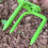 Professional Handheld Garden Claw Tool Rust-Resistant Triangular Tines Pattern For Drainage And Plant Root Health Green 2