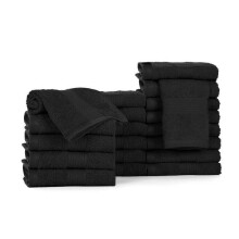 (Black ) 10Pc Bale Towels Set 100% Cotton Premium Quality Water Absorbent Towel, 4 Face 2 Hand 2 Bath 2 Guest Towel, 500 GSM Washable Towels Set
