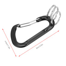 Aluminiumlegierung Kletterkarabiner mit Schloss D-Schnalle Außen Ausrüstung Schwarz