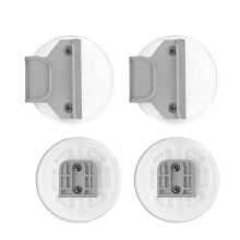 1 Set Baby Gate Replacement Component Wall Mounting Base Board With Hook Screws Compatible With Most Baby Gate Models