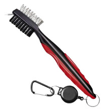 Golf Brush And Groove Cleaner Heavy-Duty Retractable Zip-Line For Driving Range Home Practice Outdoor Course Vacation