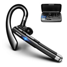 Bluetooth Headset for Cell Phone, V5.1 Bluetooth Wireless Earpiece Headset with Cvc 8.0 Noise Canceling Microphone for Driving/business/office, Compat