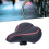 assento de selim com absorção de impacto preto e vermelho 3