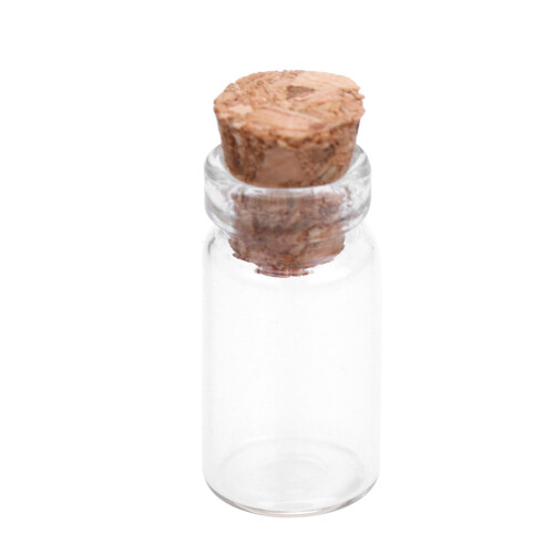 1 pacote com 30 frascos de vidro 1,5 ml com tampas de cortiça