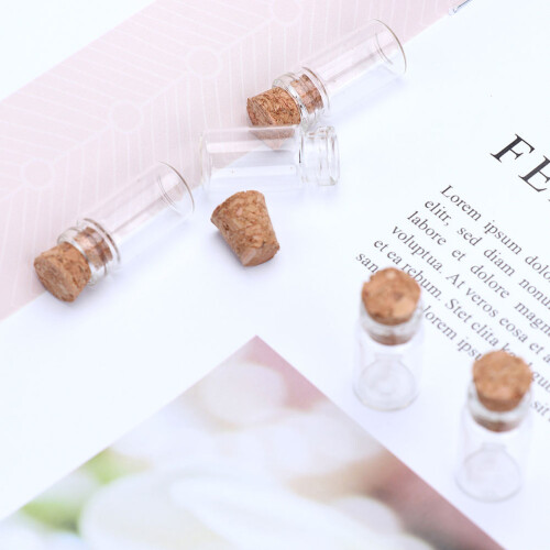 1 pacote com 30 frascos de vidro 1,5 ml com tampas de cortiça 2