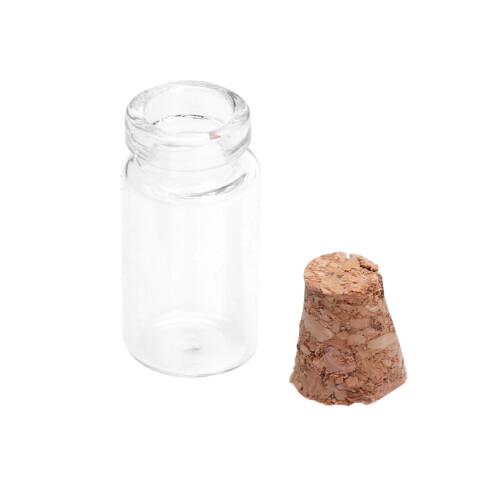 1 pacote com 30 frascos de vidro 1,5 ml com tampas de cortiça 1