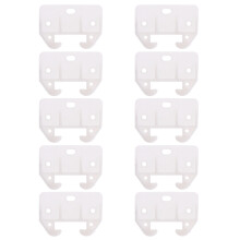 10 unidades de guias plásticas para gavetas, peças reposição (branco)