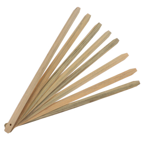 8 unidades de cabo de bambu liso e polido para leques chineses - DIY