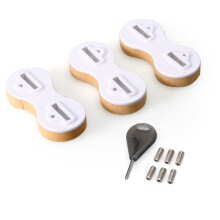 3er-Set aus Fusion Fin Plug mit Schrauben & Fin Schlüssel – Schwarz oder Weiß