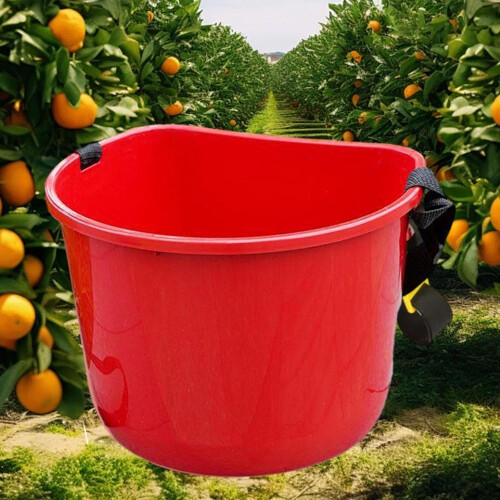 Large Collection Container Large Capacity Garden Use Red Fruit Picking Bucket 2