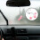 enfeites coração strass espelho retrovisor com pompons para carro 11