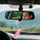 enfeites coração strass espelho retrovisor com pompons para carro 5