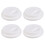 4 Stks Herbruikbare Silicone Koffiemokdeksels Stofdicht (Wit) 1