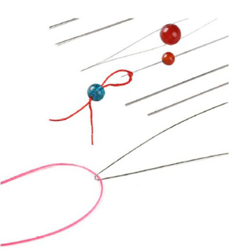kit com 10 agulhas para contas, passadores e frasco 12,8/10,2 cm 1