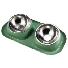 Stainless Steel Bowl 15-Degree Tilted Water And Food Bowls Set With Slip Stand For Small Cats