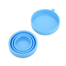 Faltbarer Silikonkupffaltendes Design Reise Camping Unentbehrlich Blau