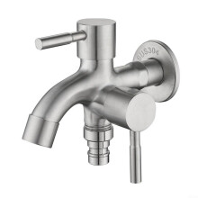 Double Garden Tap With Connector For Bathroom, Kitchen And Outdoor Use - Material, 1/2 Inch Size, Universal Fit