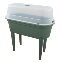 (Green, Standard, Standard) GEEZY Raised Garden Bed Planter Box Outdoor Patio Greenhouse Flower Vegetable Grow Box with Lid & Legs Green - Durable, Portable &