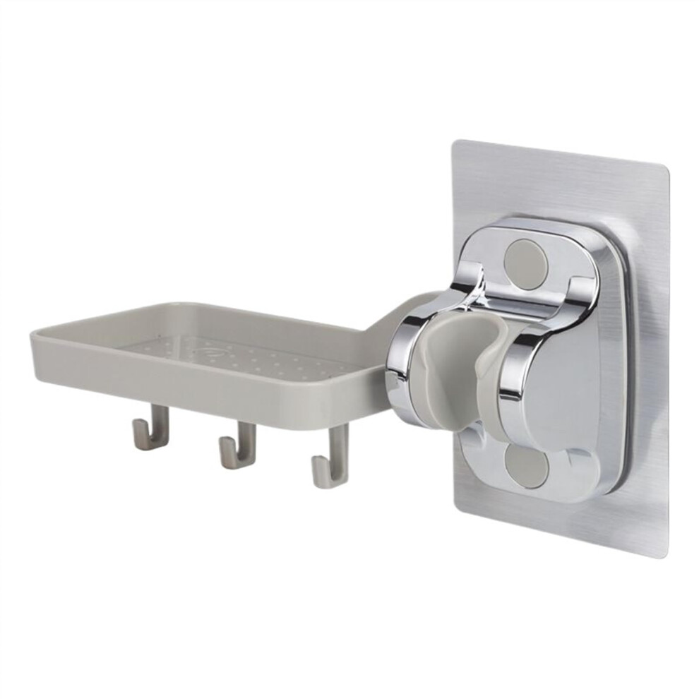 Wall Mount Handheld Shower Holder Adjustable Shower Head Bracket With Tray For Shampoo And Soap Storage Bathroom Parts 9354506777418