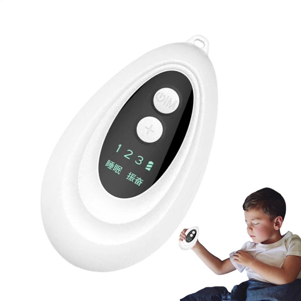 White Electric Sleep Aid Handheld Massage Device, Usb Rechargeable, Two Modes, For Middle-Aged And Elderly