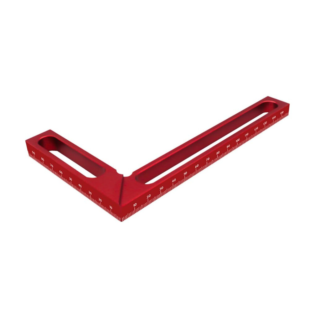 Woodworking Right Angle Ruler Carpenter Square Measuring Ruler 90 Degree Calibrator Red 160Mm For Woodworking Projects 9393856788361
