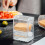 Toothpick Dispenser Clear Knob Switch Tabletop Toothpick Holder Rack Automatic Transparent Storage Box 2-Pack 2