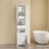 SoBuy Ντουλάπι Μπάνιου BZR216-W Λευκό 40x38x180cm 4