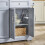 SoBuy Grey Kitchen Island on Wheels with Extendable Worktop 14