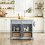 SoBuy Grey Kitchen Island on Wheels with Extendable Worktop 6