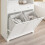 SoBuy Ντουλάπι Μπάνιου BZR215-W Λευκό 78x38x181cm 11
