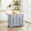 SoBuy Grey Kitchen Island on Wheels with Extendable Worktop 8