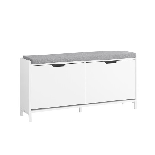 SoBuy Banc à Chaussures Blanc 105x24x52 cm